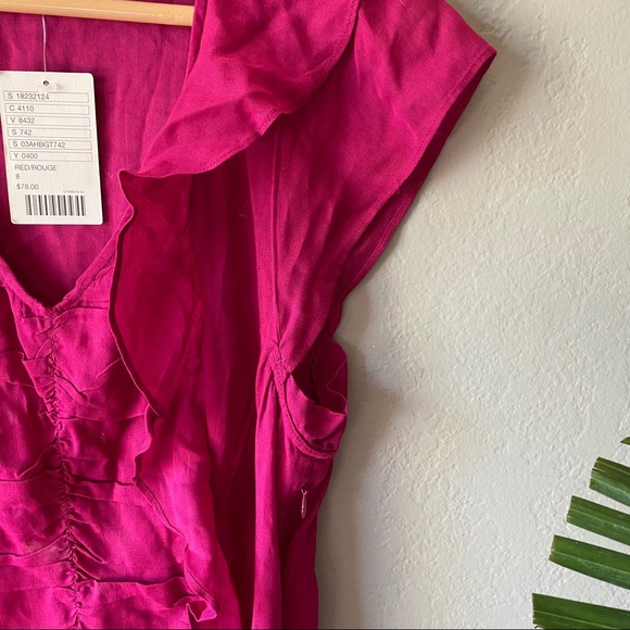 Anthropologie Odille Lissome Pleated Ruffle Dress - Picture 5 of 5